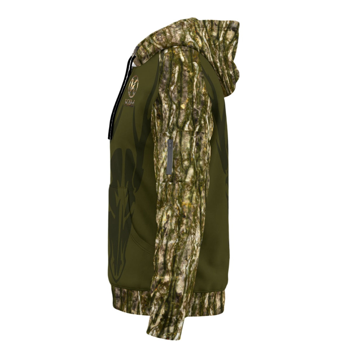 All-Over Print Men’s Fleece Half-Zip Hoodie With Arm Pockets
