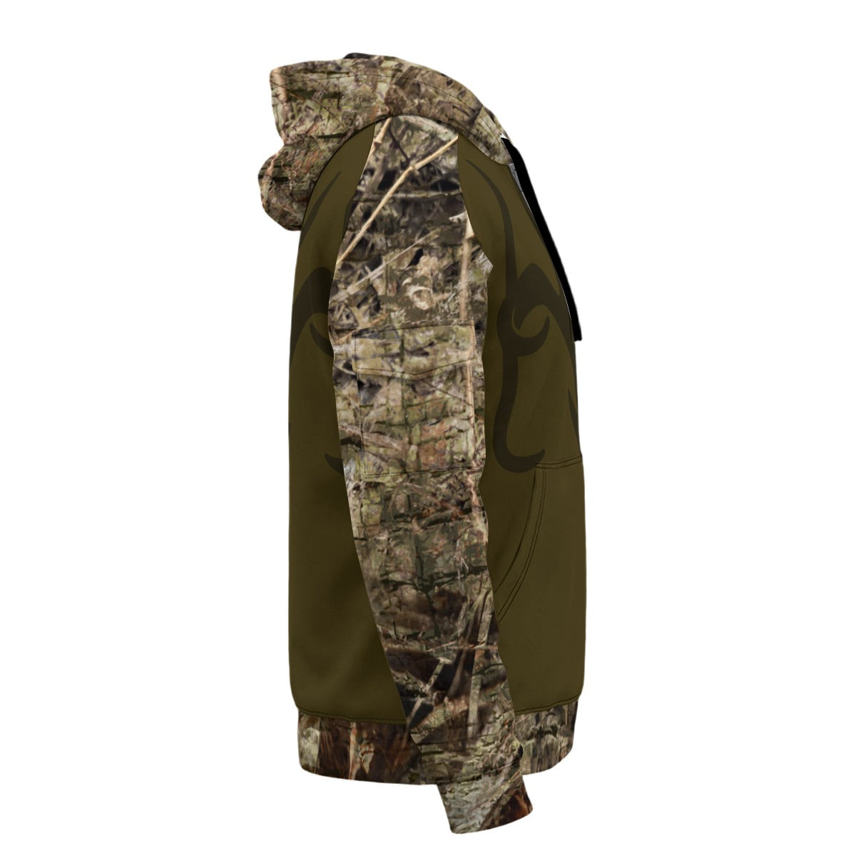 AZStone Buck Camouflage - Fleece Half-Zip Hoodie With Arm Pockets