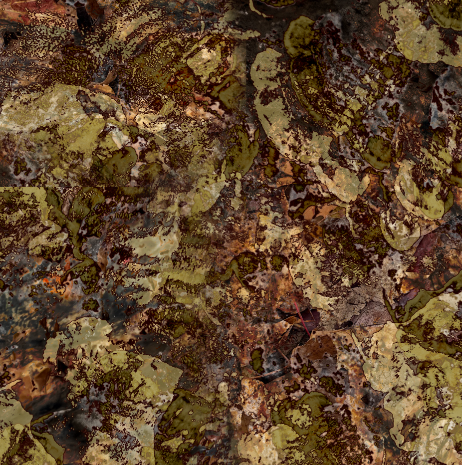 TurkeyTail Buk Camouflage - Half-Zip Hoodie With Arm Pockets