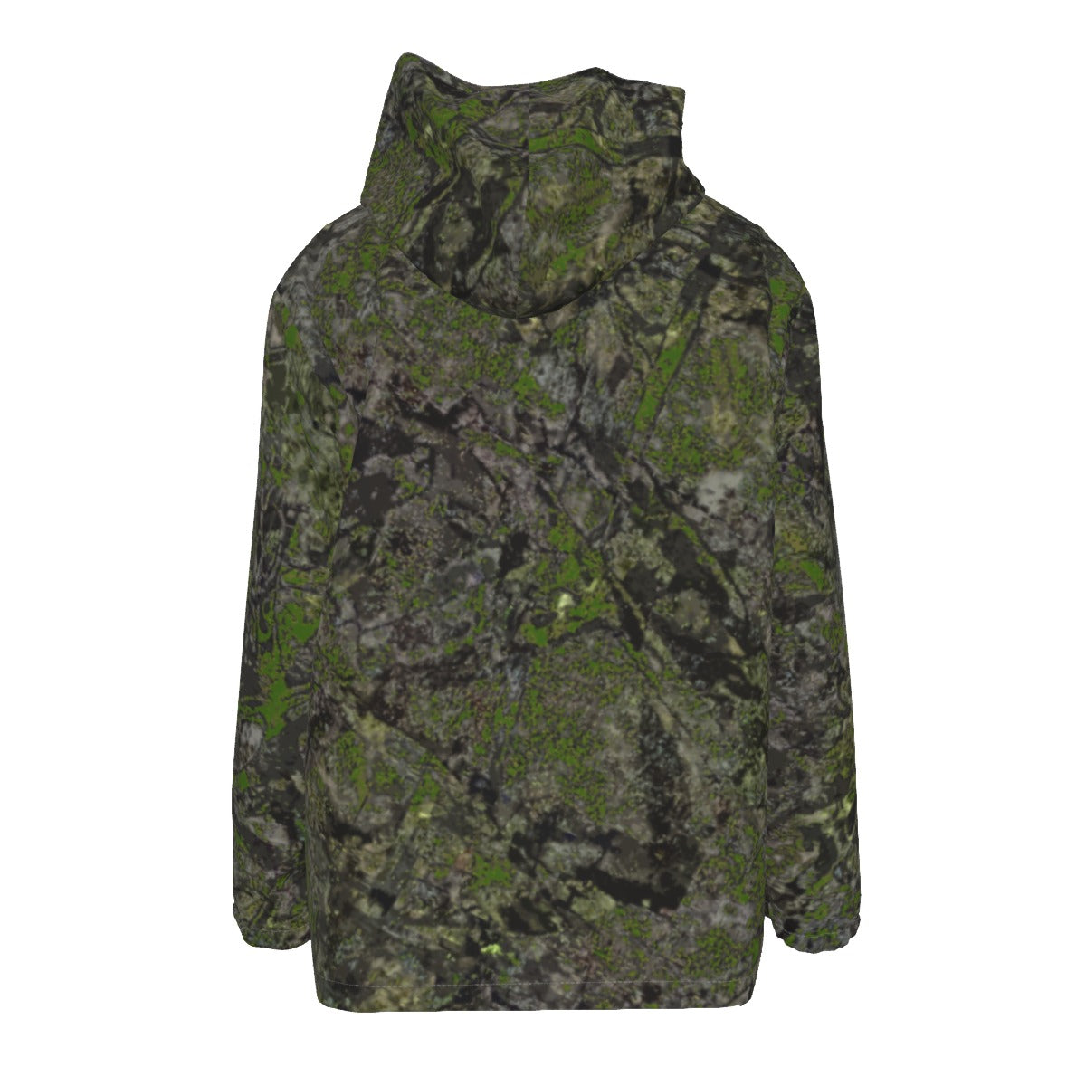 All-Over Print Men's Hooded Zipper Windproof Jacket