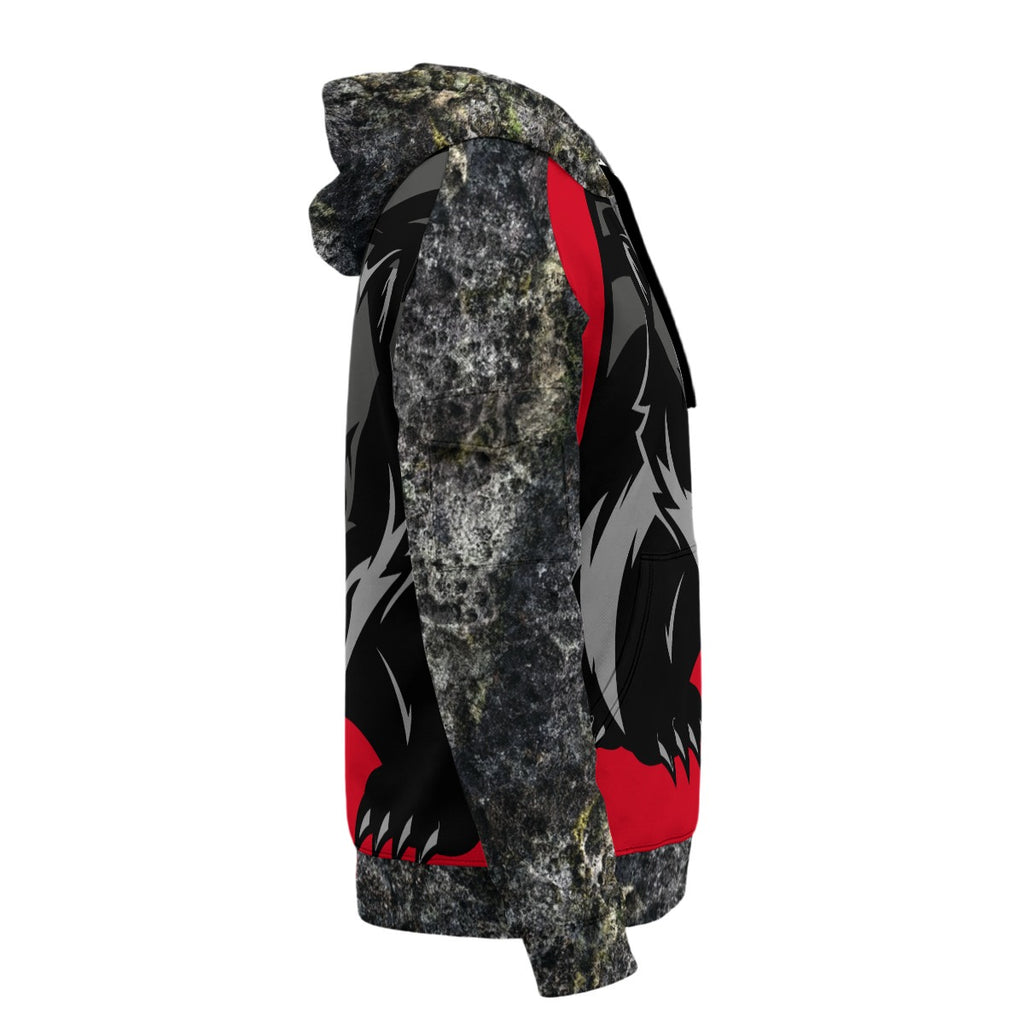 RedArrow PotHole Camouflage - Fleece Half-Zip Hoodie With Arm Pockets