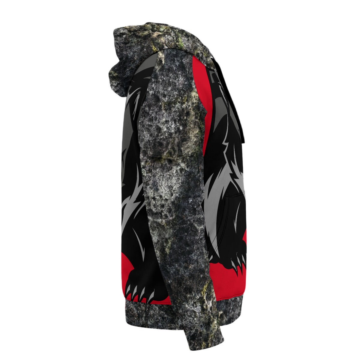 RedArrow PotHole Camouflage - Fleece Half-Zip Hoodie With Arm Pockets