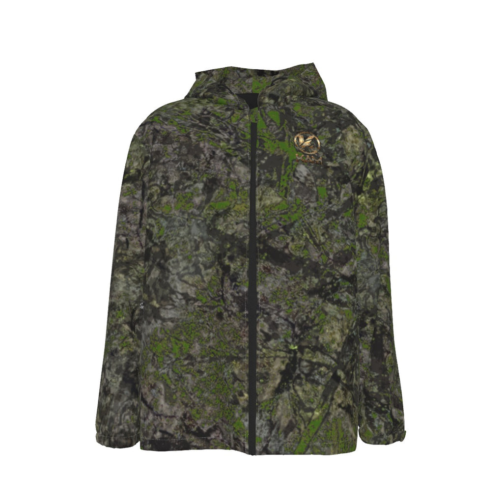 All-Over Print Men's Hooded Zipper Windproof Jacket
