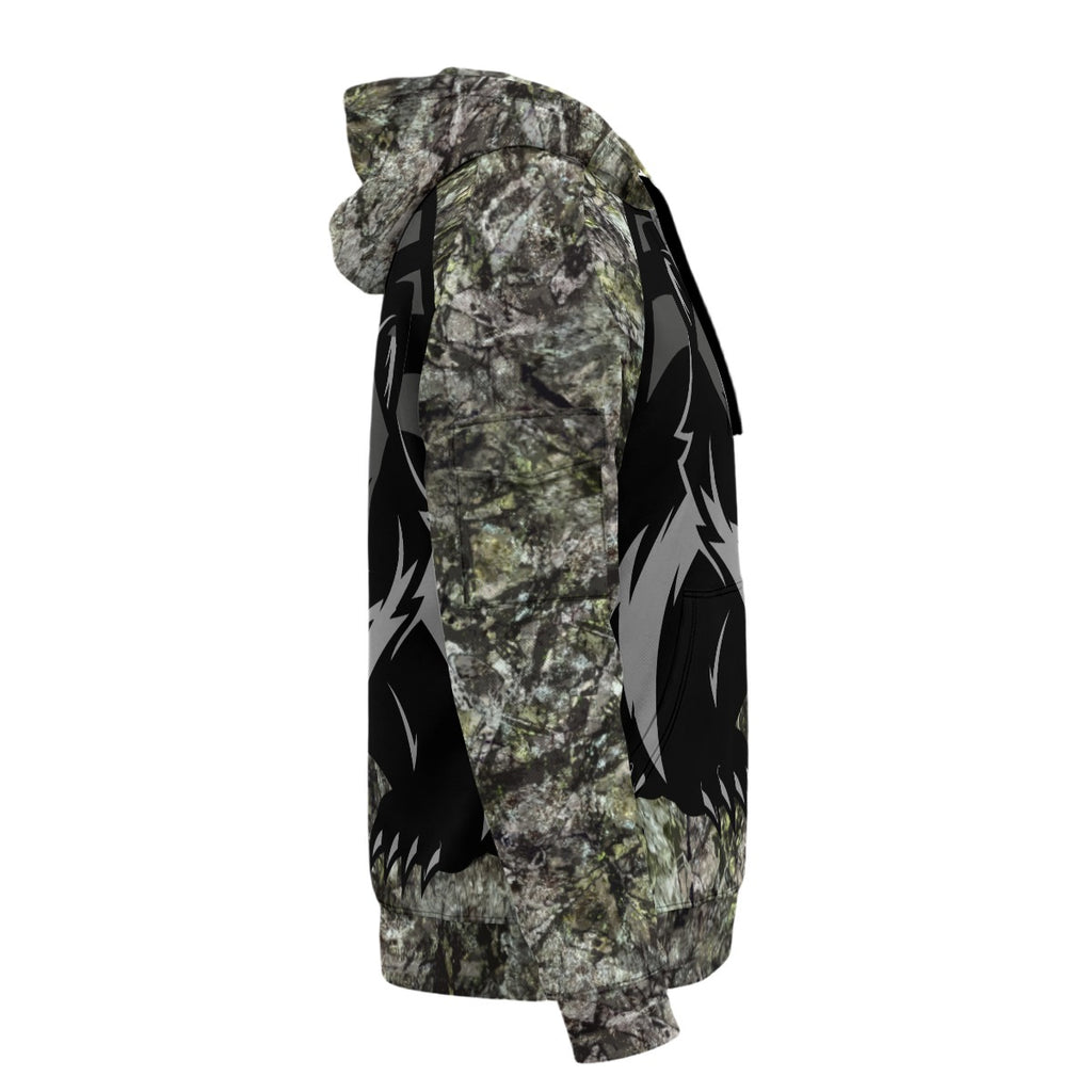 RedArrow Badger StrawHat Camouflage -  Fleece Half-Zip Hoodie With Arm Pockets