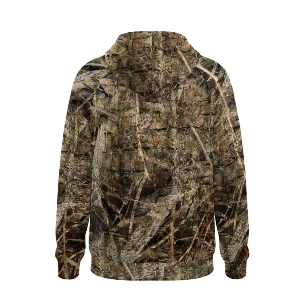 AZStone Camouflage - Men’s Fleece Half-Zip Hoodie With Arm Pockets