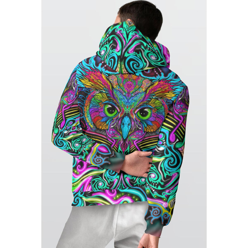 WisefestBlue Hand Drawn Pattern - Thicken Pullover Hoodie