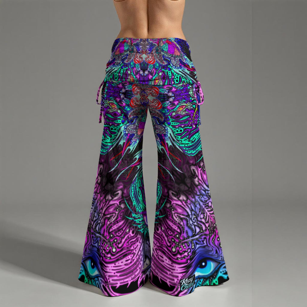 SeaTurtleyes - Women's High Waist Wide Leg Pants