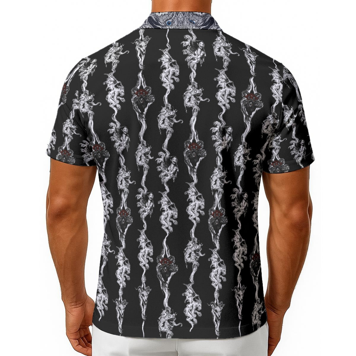 StreamnDemons Hand Drawn Art - Hawaiian Shirt With Button Closure