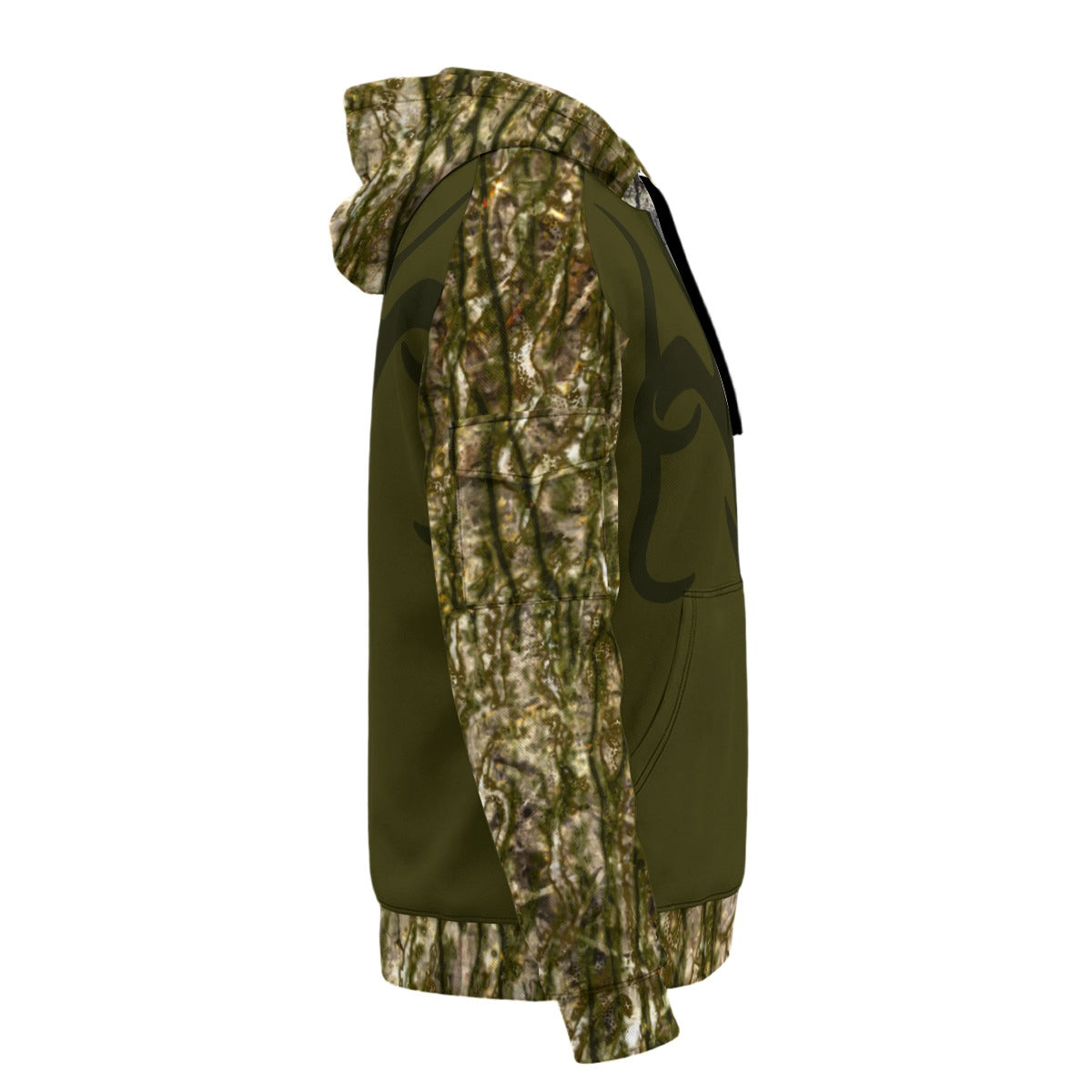 All-Over Print Men’s Fleece Half-Zip Hoodie With Arm Pockets