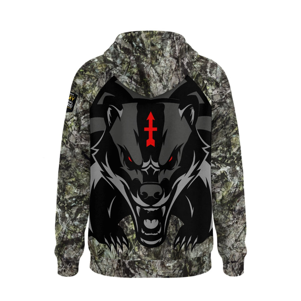 RedArrow Badger StrawHat Camouflage -  Fleece Half-Zip Hoodie With Arm Pockets