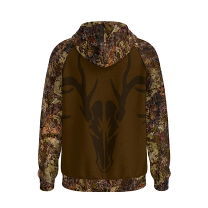 TurkeyTail Buk Camouflage - Half-Zip Hoodie With Arm Pockets