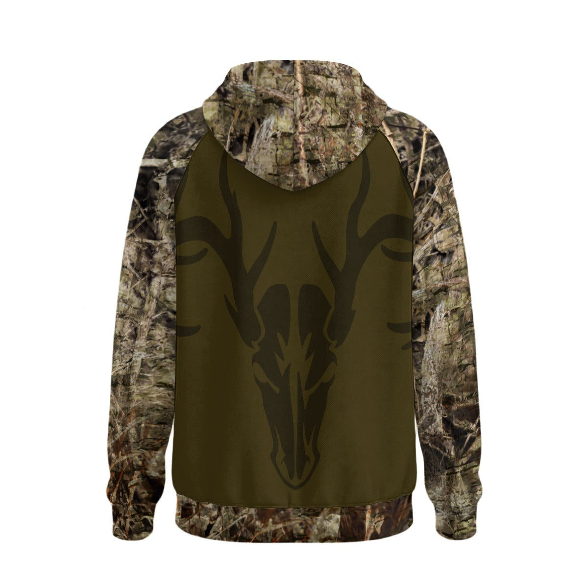 AZStone Buck Camouflage - Fleece Half-Zip Hoodie With Arm Pockets