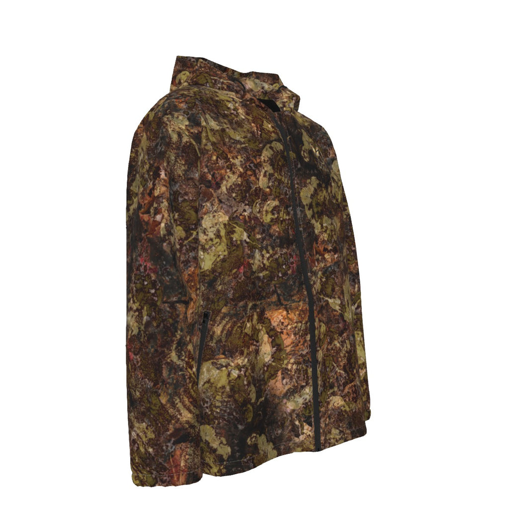 All-Over Print Men's Hooded Zipper Windproof Jacket
