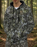 Gritty Forest - Artist Created Men's Heavy Fleece Zip Up Hoodie