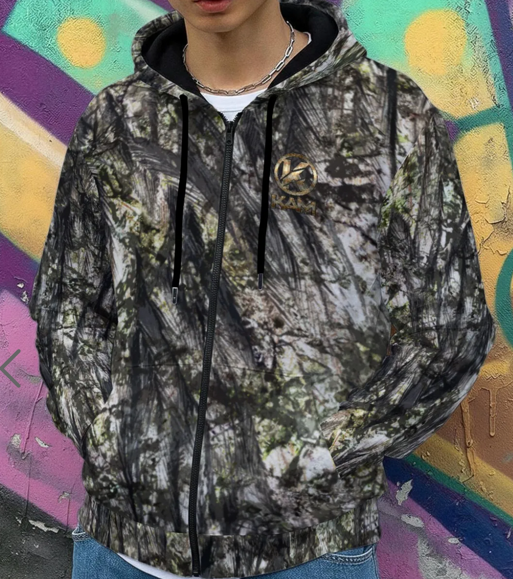 All-Over Print Men's Heavy Fleece Zip Up Hoodie